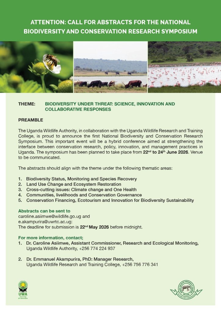 Call for Abstracts – National Biodiversity and Conservation Research Symposium